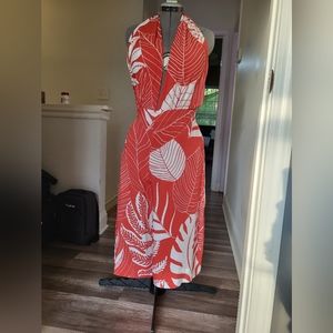 FARM Rio - Cropped Red Palm Leaf Halter Jumpsuit. Size/S. NWOT. Never Worn.